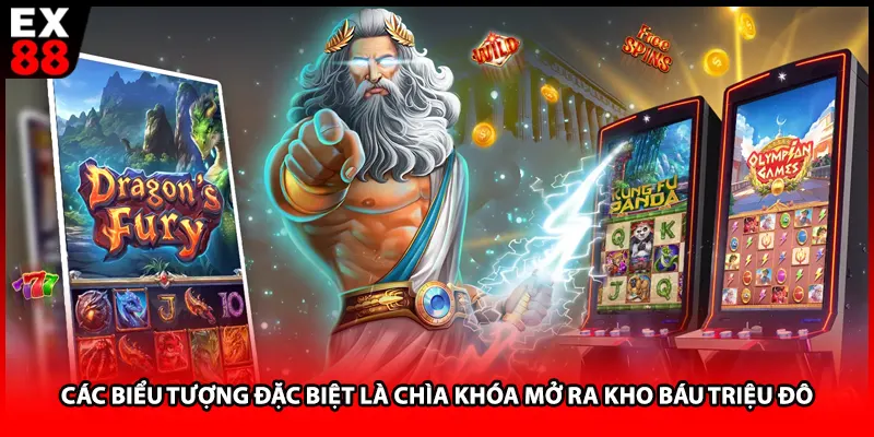 Các biểu tượng đặc biệt là chìa khóa mở ra kho báu triệu đô