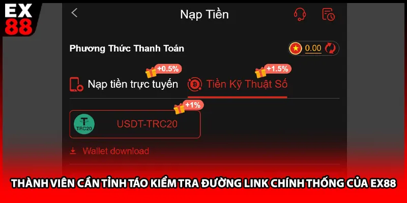 Thành viên cần tỉnh táo kiểm tra đường link chính thống của EX88 